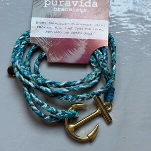 Pura Vida Gold Anchor Wrap Bracelet
